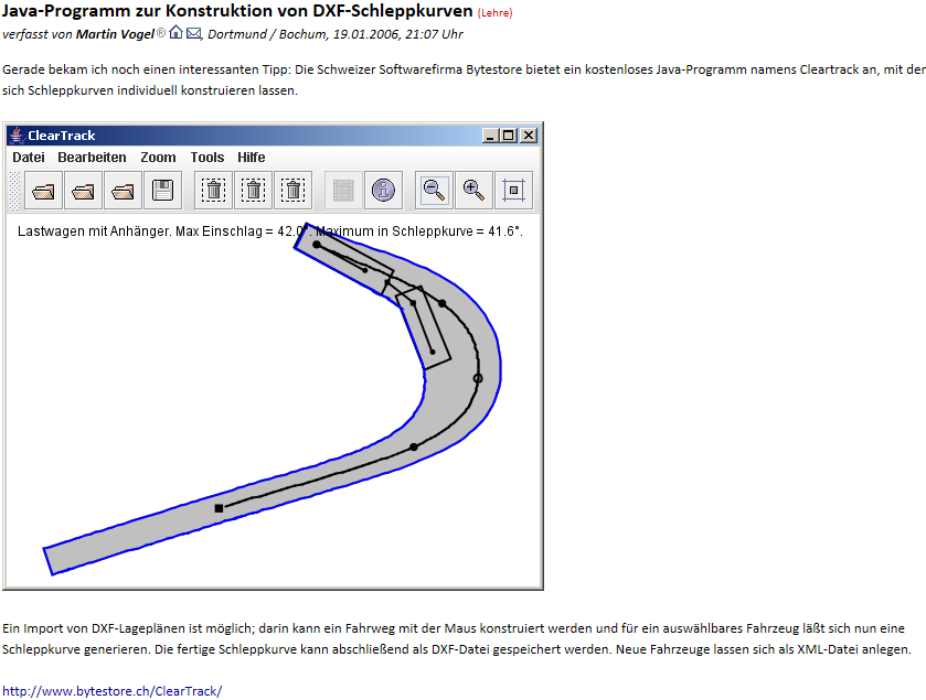 Schleppkurven (CAD sonstige/MegaCAD) - Foren auf CAD.de